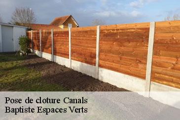 Pose de cloture canals-82170 Baptiste Espaces Verts