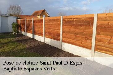 Pose de cloture saint-paul-d-espis-82400 Baptiste Espaces Verts