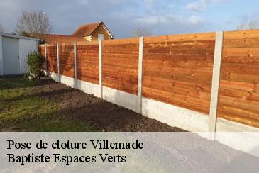 Pose de cloture villemade-82130 Baptiste Espaces Verts